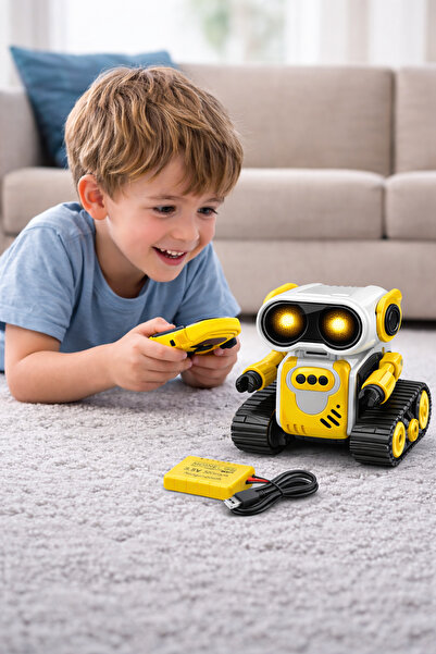 VARDEM OYUNCAK El Sensörlü Akıllı Robot Oyuncak 2.4G Şarjlı LED Işıklı Müzikl...