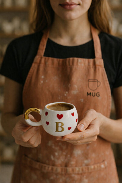 Mugtasarım كوب قهوة تركي مصنوع يدويًا من السيراميك مطلي بالذهب عيار 24 قيراط ...