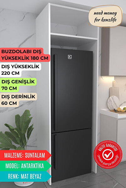 Kenzlife buzdolabı derin dondurucu dolabı modülü antarktika beyaz 220*070*60 ...