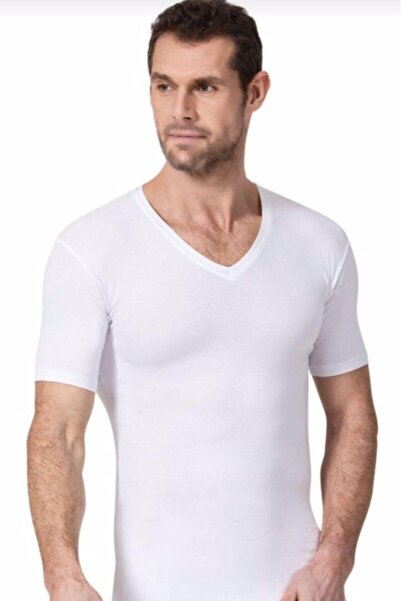 Namaldı Мъжка еластична тениска с V-образно деколте и къси ръкави, 3 броя в п...