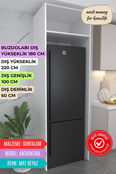 Kenzlife buzdolabı derin dondurucu dolabı modülü antarktika beyaz 220*100*60 ...
