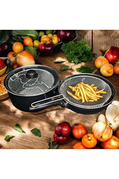 qussine Kızartma Tenceresi Ve Kızartma Tavası Takımı Seti Emaye Çeyiz Özel Seri