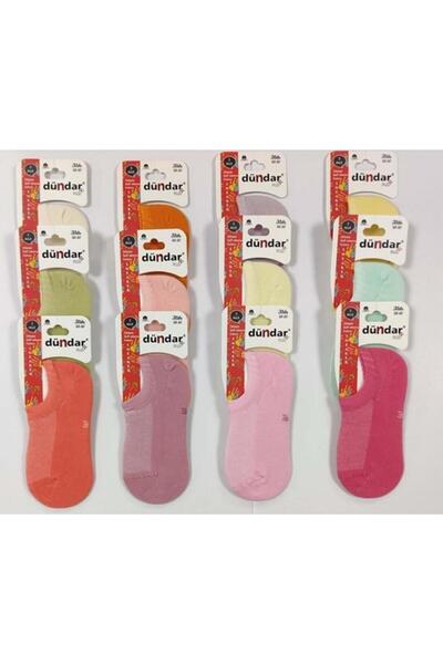 Dündar Girl's Colorful Sneaker Socks - 6 Pieces