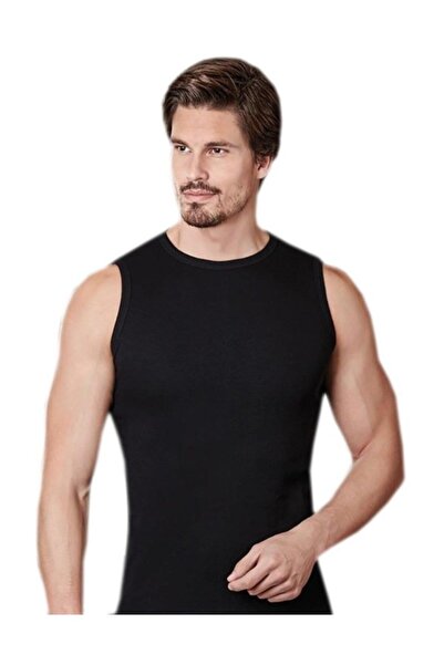 Berrak Men's Rib 0 Collar Undershirt - Sleeveless, 3 Pieces 1012/1013