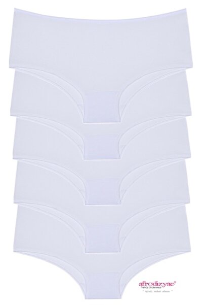 Afrodizyac Set bato din bambus alb cu talie înaltă din 5 piese (extra moale ș...