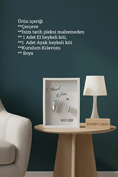 Verda Çerçeve 25x35 Cm Beyaz Fotoğraf Alanlı Model Tasarım Gül Kutusu Anı Çer...