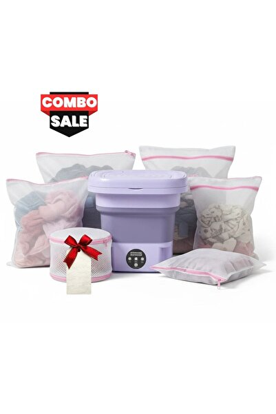Primo Plus 2combo offer(Portable Mini Folding Clothes Washing Machine+ 7Pcs M...