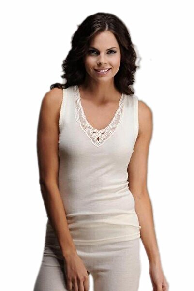 Hasyün Γυναικείο εσώρουχο από μαλλί με χοντρό λουράκι με δαντέλα 305 - 1 τεμάχιο