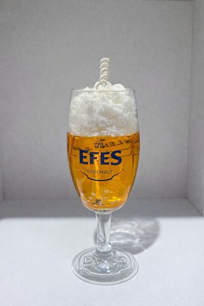 Şans Design Sevgililer Günü | Bira Görünümlü Mum (0,3L) Orijinal Bardak