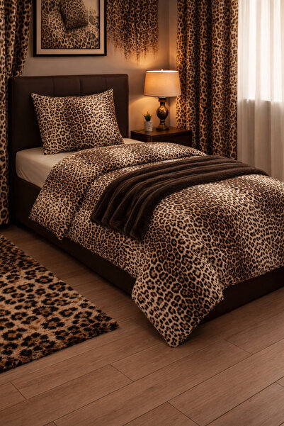 İsmail Gürel Tek Kişilik Lastikli Çarşaflı Nevresim Takımı | Pamuklu