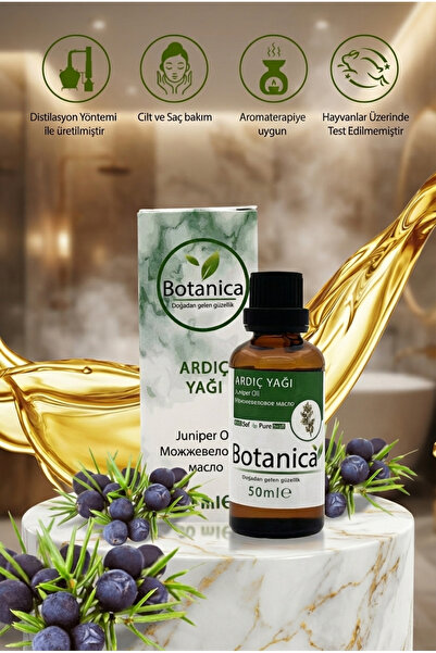 botanica %100 Saf Ardıç Uçucu Yağı 50 ml - Yağlı Cilt Sivilce Karşıtı ve Raha...