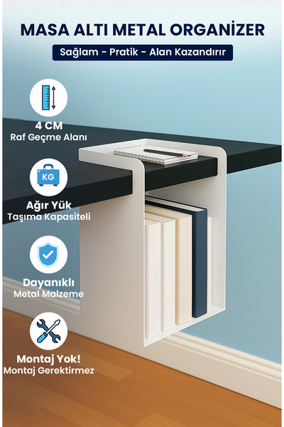 Işıl Concept Metal Masa Düzenleyici, Çalışma Masası Organizeri, Ofis Masa Düz...