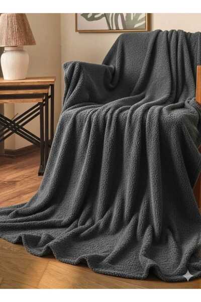 SUERTO Antrasit Gri Wellsoft Tv Battaniyesi 110x180 cm