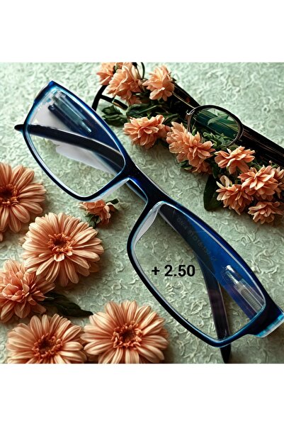 ZOZO TOMI Yaylı Yakın Okuma Mavi Çerçeve Menteşeli Retro Gözlük Mavi Işık Kor...