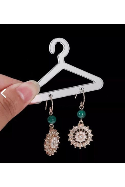 DekoRetro Suport pentru bijuterii Umerașe pentru cercei din plexiglas (5 bucăți)