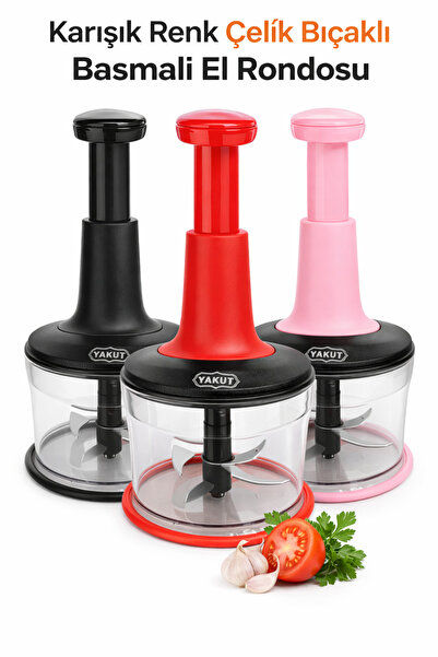 YAKUT Rondo Blender Çelik Bıçaklı Basmalı El Rondosu Best