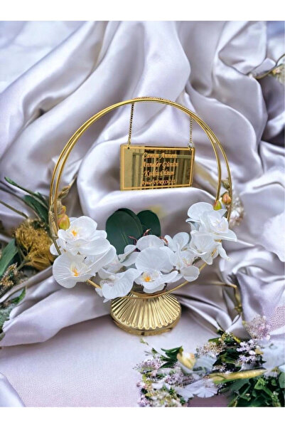 RetroLazer Anneler Gününe Özel Çember Süslü Isimlik Çiçekli Masaüstü Hediyeli...