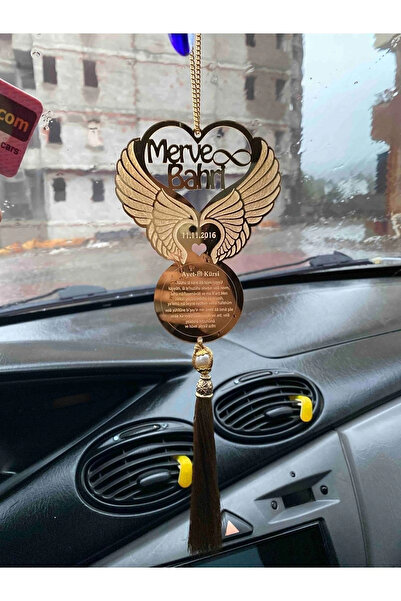 Aker Hediyelik Yeni Tasarımlardan Seçme Çift Pleksi Araba Dikiz Aynası Süsü K...