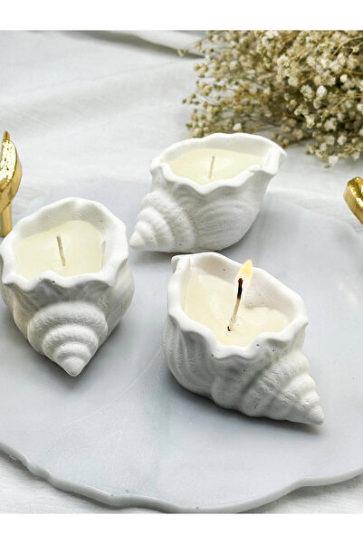 DekoRetro Deniz Kabuğu Şekilli Hediyelik Mum 20 Adet