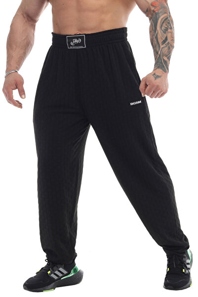 BGSM Loose Fit Eşofman Altı Damalı Spor Pantolon BGSM PNT1371