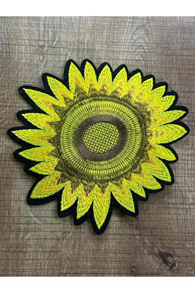 Gönülden Tasarım 17X18 CM GUMICA ZA ŠIVANJE SA SUNCOKRETOM, NAŽEGLJIVA ZA ŠIV...