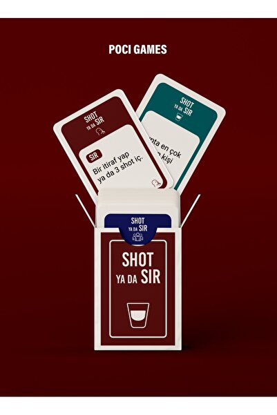 Poci Games Shot Ya Da Sır – 50 Kart Eğlence Oyunu | Parti, Arkadaş & Yetişkin...