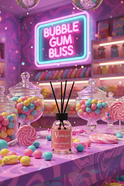 OrdoVeni Bubble Gum Kokulu Çubuklu Oda Kokusu | 100ML | Doğal, Kalıcı & Ev & ...