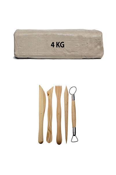 ACUTO Beyaz Seramik Hamuru 4 kg Seramik Çamuru Ebeşuar Seti Seramik Kili Sera...