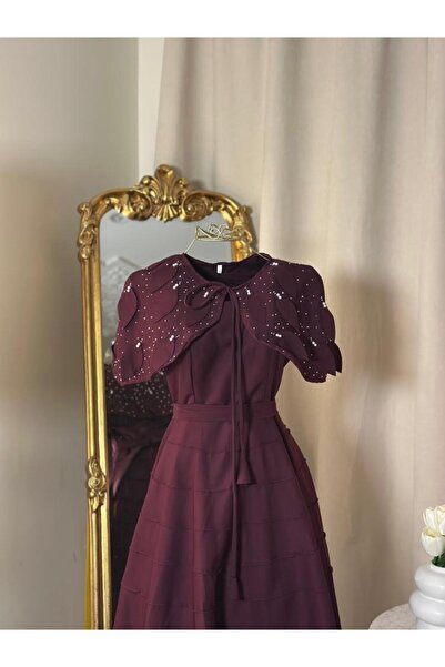 vanus fashion 6025 -فستان ميدي ( 2 لونين )