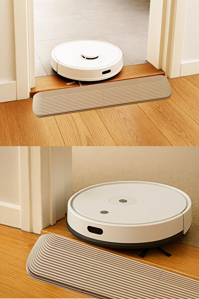 Roboqoq 4.5cm x 85cm Bej Robot Süpürge Rampası Kapı Eşik Rampası