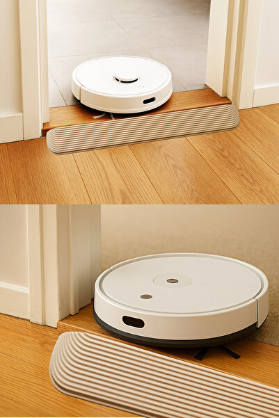 Roboqoq 3cm x 85cm Bej Robot Süpürge Rampası Kapı Eşik Rampası