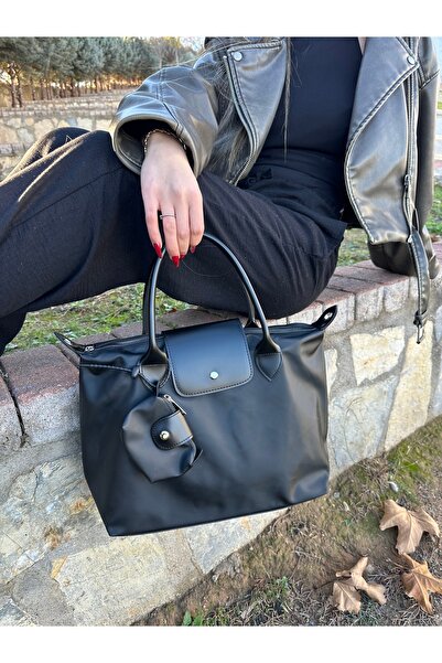 Generic Booster Charmlı Omuz Çantası Siyah