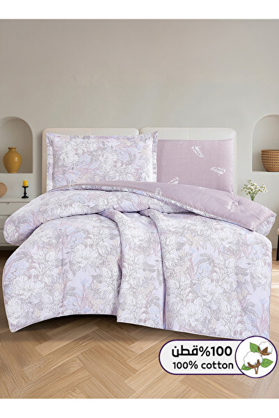 Melen Single and a half summer bed sheet set, 100% cotton - 4 pieces - fits a...