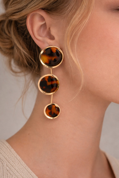 HERCY أقراط زارا بتصميم كبير الحجم |   أقراط متدلية للسهرة |   أقراط ذهبية مت...