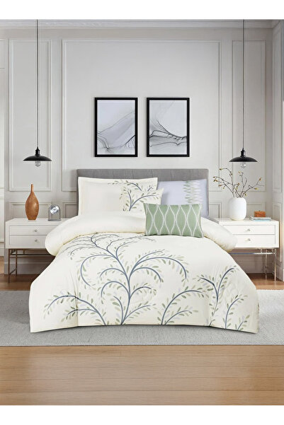 Melen طقم مفرش سرير صيفي مفرد ونص - 8 قطع - يناسب سرير بمقاس 200x120 - مارجو ...