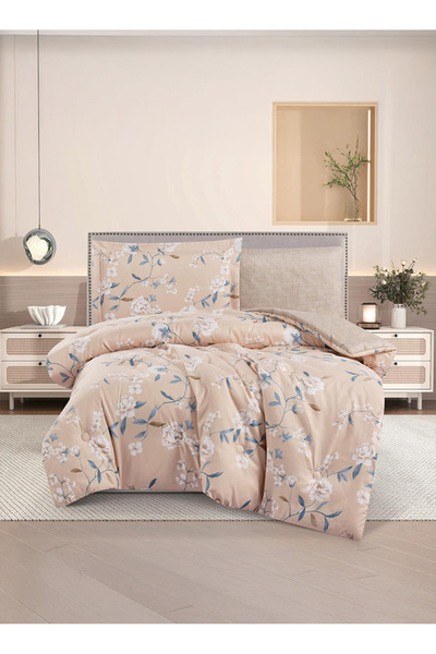 Melen طقم مفرش سرير صيفي مفرد ونص - 4 قطع - يناسب سرير بمقاس 200x120 - ليتون ...