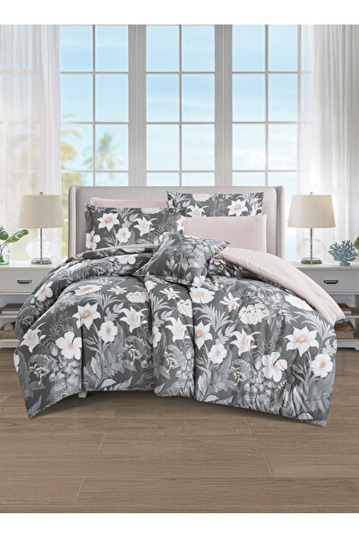 Melen طقم مفرش سرير صيفي كوين وجهين - 7 قطع- يناسب سرير بمقاس 200x160 - ويلز ...