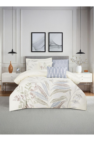 Melen طقم مفرش سرير صيفي مفرد ونص - 8 قطع - يناسب سرير بمقاس 200x120 - مارجو ...