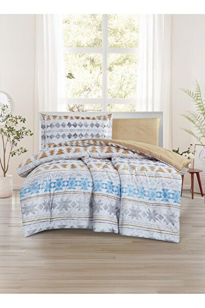 Melen طقم مفرش سرير صيفي مفرد ونص - 4 قطع - يناسب سرير بمقاس 200x120 - ليتون ...