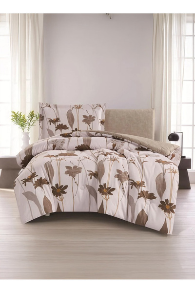 Melen طقم مفرش سرير صيفي مفرد ونص - 4 قطع - يناسب سرير بمقاس 200x120 - ليتون ...