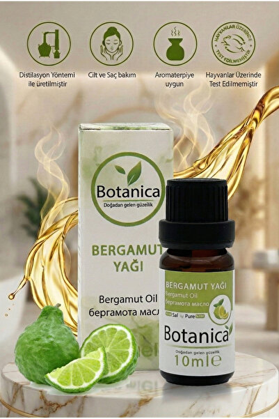 botanica Doğal Bergamot Uçucu Yağı 10 ml - Yağlı Cilt Dengeleyici ve Ferahlat...