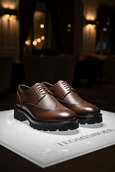 TEOMİSHOES OXFORD KAHVERENGİ ERKEK AYAKKABI