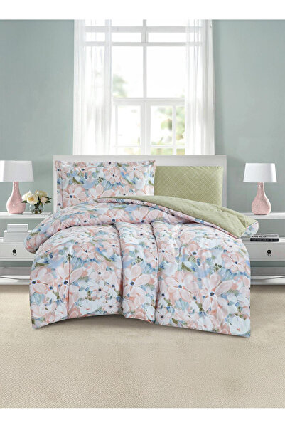 Melen طقم مفرش سرير صيفي مفرد ونص - 4 قطع - يناسب سرير بمقاس 200x120 - ليتون ...