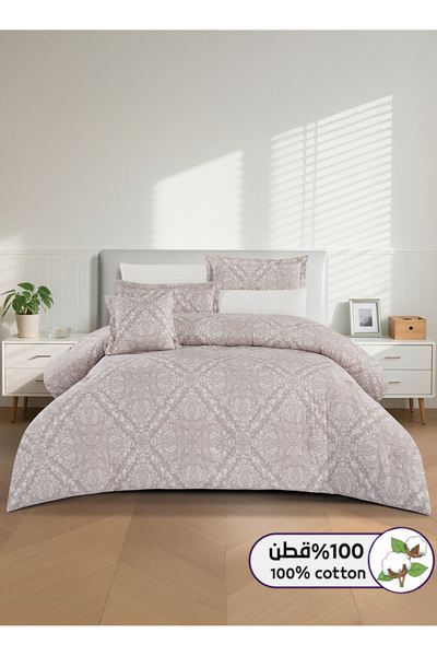 Melen طقم مفرش سرير صيفي مزدوج قطن 100% - 8 قطع – يناسب سرير بمقاس 200x200 - ...