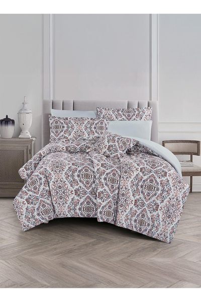 Melen 7-piece double summer bed sheet set – fits a 200x200 bed – Orca – Ivory...