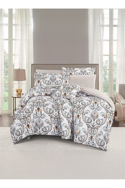 Melen طقم مفرش سرير صيفي مزدوج وجهين 7 قطع – يناسب سرير بمقاس 200x200 – أوركا...