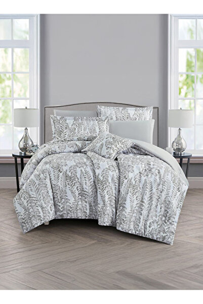 Melen 7-Piece Double Summer Bedding Set - Fits 200x200 cm Beds - Orca - White...