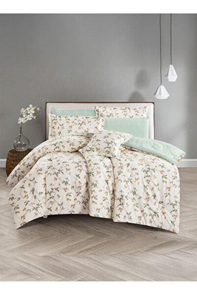 Melen طقم مفرش سرير صيفي مفرد ونص - 4 قطع - يناسب سرير بمقاس 200x120 - ليتون ...