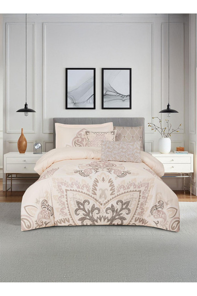 Melen طقم مفرش سرير صيفي مفرد ونص - 8 قطع - يناسب سرير بمقاس 200x120 - مارجو ...