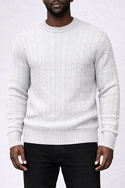 ROY501 Men's Crew Neck Sweater Winter Thick Knitwear Sweater Crew Neck Sweate...
